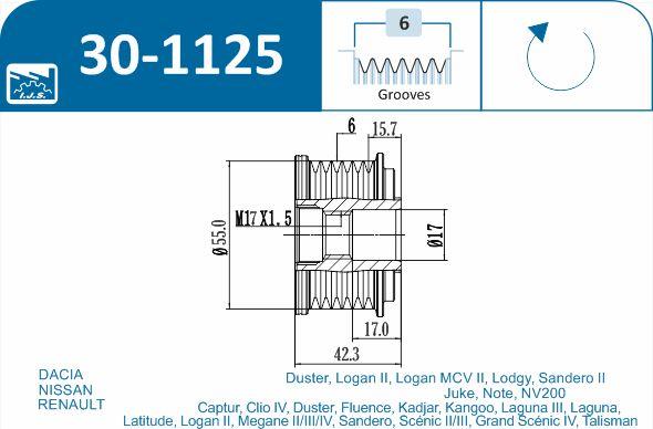 IJS GROUP 30-1125 - Remenica, alternator www.molydon.hr