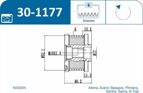 IJS GROUP 30-1177 - Remenica, alternator www.molydon.hr