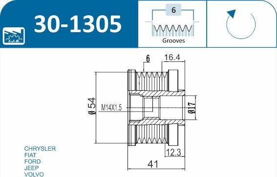 IJS GROUP 30-1305 - Remenica, alternator www.molydon.hr