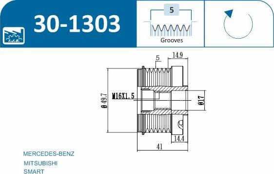 IJS GROUP 30-1303 - Remenica, alternator www.molydon.hr