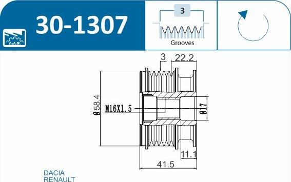 IJS GROUP 30-1307 - Remenica, alternator www.molydon.hr