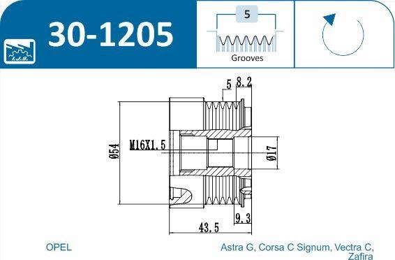 IJS GROUP 30-1205 - Remenica, alternator www.molydon.hr