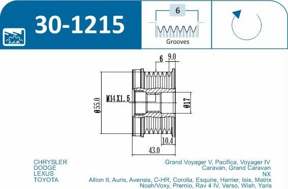 IJS GROUP 30-1215 - Remenica, alternator www.molydon.hr