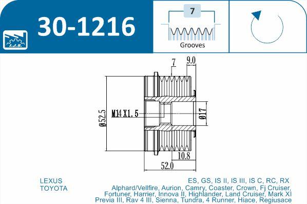 IJS GROUP 30-1216 - Remenica, alternator www.molydon.hr