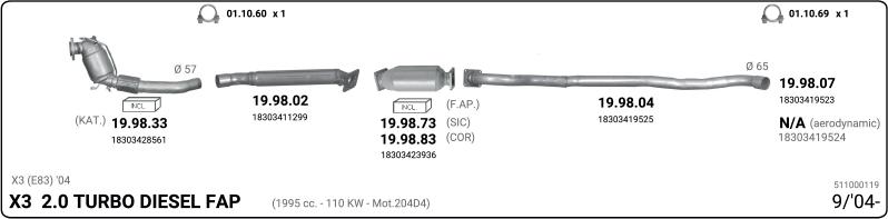 Imasaf 511000119 - Ispušni sistem www.molydon.hr