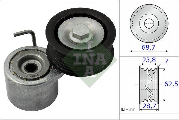 INA 534 0487 10 - Natezač remena, klinasti rebrasti remen  www.molydon.hr