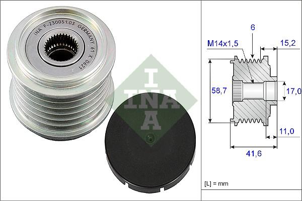 INA 535 0031 10 - Remenica, alternator www.molydon.hr