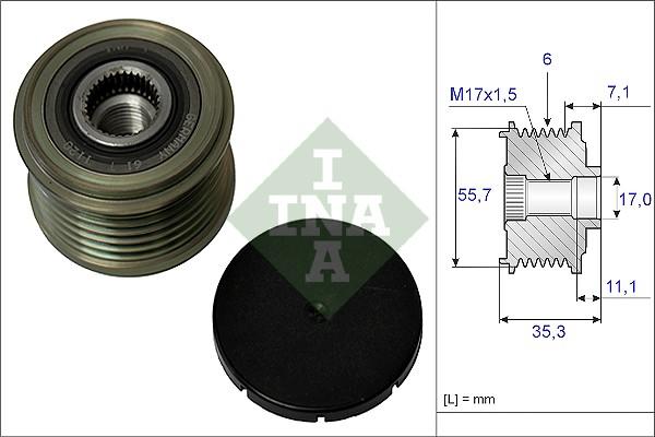 INA 535 0037 10 - Remenica, alternator www.molydon.hr