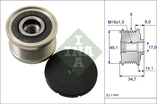 INA 535 0139 10 - Remenica, alternator www.molydon.hr