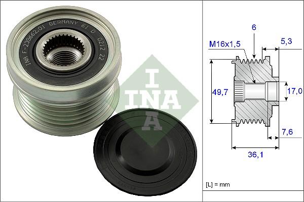 INA 535 0134 10 - Remenica, alternator www.molydon.hr