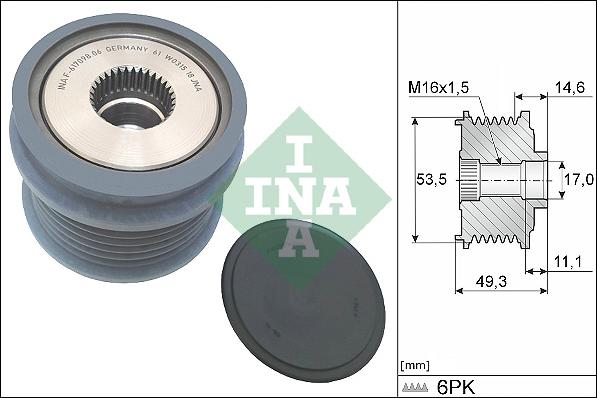 INA 535 0364 10 - Remenica, alternator www.molydon.hr