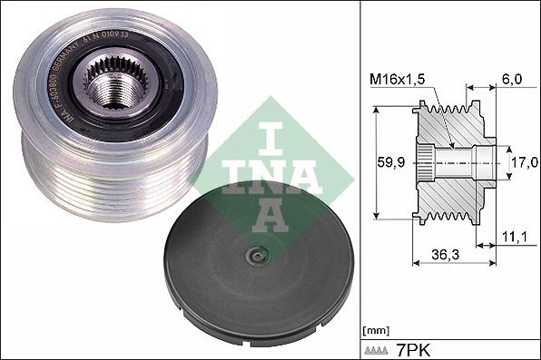 INA 535 0309 10 - Remenica, alternator www.molydon.hr