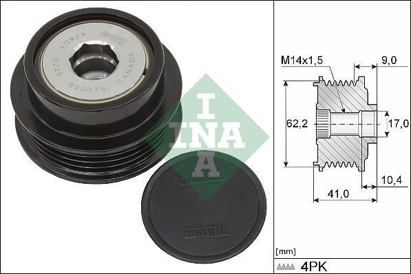 INA 535 0338 10 - Remenica, alternator www.molydon.hr