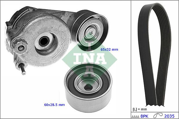 INA 529 1217 10 - Garnitura klinastog rebrastog remena www.molydon.hr