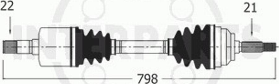 InterParts CT816208 - Pogonska osovina www.molydon.hr