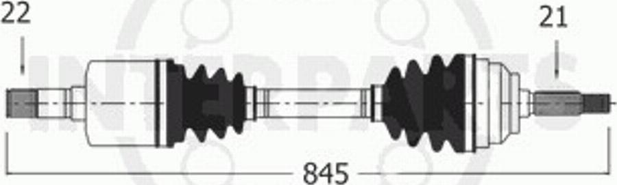 InterParts CT-8-16-214 - Pogonska osovina www.molydon.hr