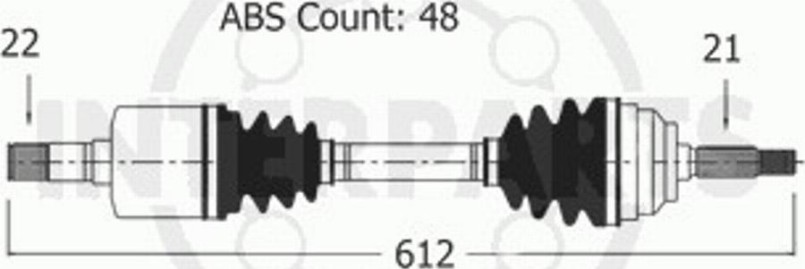 InterParts PG-8-33-109A - Pogonska osovina www.molydon.hr