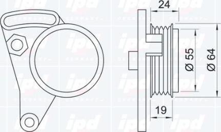 IPD 14-0032 - Vodeći valjak , klinasti rebrasti remen  www.molydon.hr