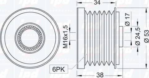 IPD 15-3180 - Remenica, alternator www.molydon.hr