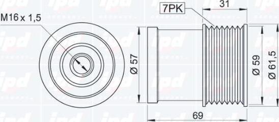 IPD 15-3353 - Remenica, alternator www.molydon.hr