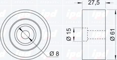 IPD 15-3207 - Vodeći valjak , zupčasti remen  www.molydon.hr