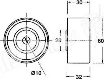 IPS Parts ITB-6410 - Vodeći valjak , zupčasti remen  www.molydon.hr