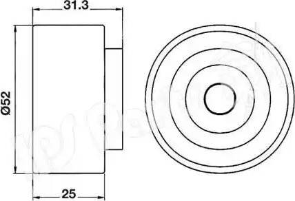 IPS Parts ITB-6306 - Vodeći valjak , zupčasti remen  www.molydon.hr