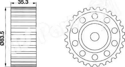 IPS Parts ITB-6203 - Vodeći valjak , zupčasti remen  www.molydon.hr