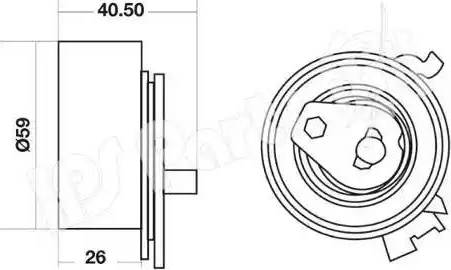 IPS Parts ITB-6W10 - Natezač remena, zupčasti remen  www.molydon.hr