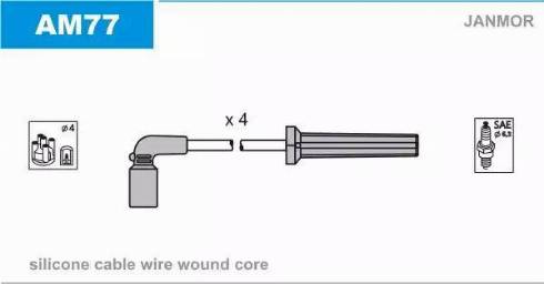 Janmor AM77 - Set kablova za paljenje www.molydon.hr