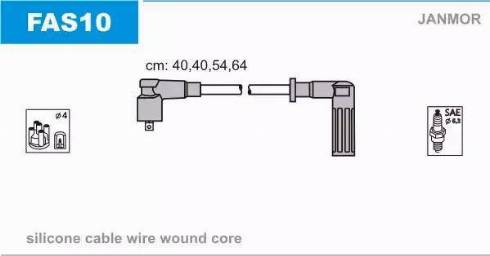 Janmor FAS10 - Set kablova za paljenje www.molydon.hr