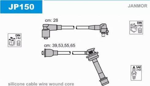 Janmor JP150 - Set kablova za paljenje www.molydon.hr