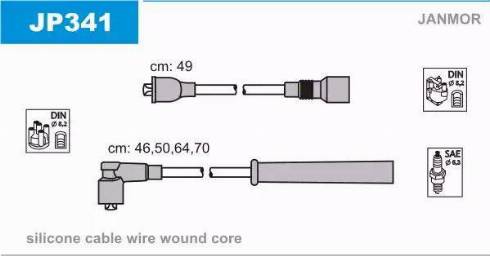 Janmor JP341 - Set kablova za paljenje www.molydon.hr