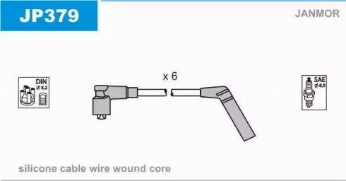 Janmor JP379 - Set kablova za paljenje www.molydon.hr