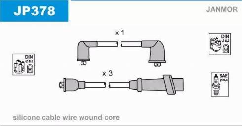 Janmor JP378 - Set kablova za paljenje www.molydon.hr