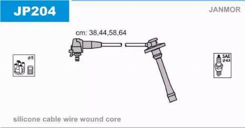 Janmor JP204 - Set kablova za paljenje www.molydon.hr