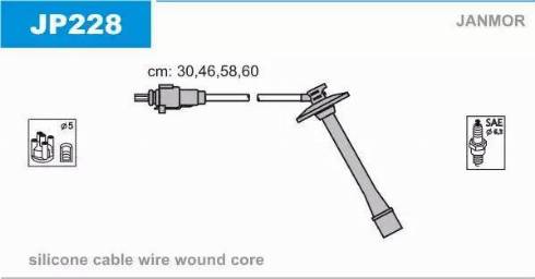 Janmor JP228 - Set kablova za paljenje www.molydon.hr