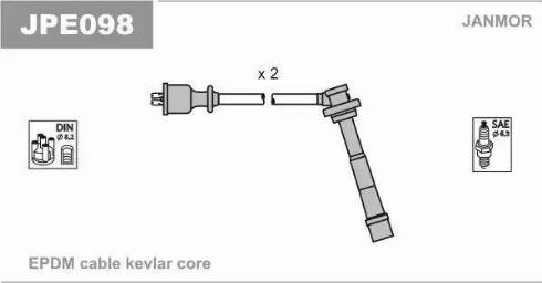 Janmor JPE098 - Set kablova za paljenje www.molydon.hr
