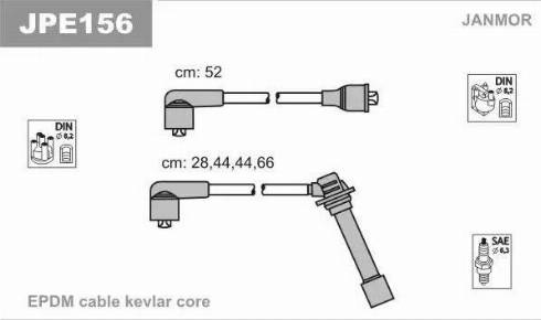 Janmor JPE156 - Set kablova za paljenje www.molydon.hr