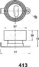 Japanparts BE-413 - Natezač remena, zupčasti remen  www.molydon.hr