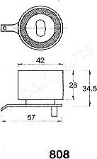 Japanparts BE-808 - Natezač remena, zupčasti remen  www.molydon.hr