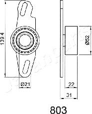 Japanparts BE-803 - Natezač remena, zupčasti remen  www.molydon.hr