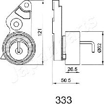 Japanparts BE-333 - Natezač remena, zupčasti remen  www.molydon.hr