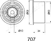 Japanparts BE-707 - Natezač remena, zupčasti remen  www.molydon.hr