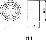 Japanparts BE-H14 - Natezač remena, zupčasti remen  www.molydon.hr