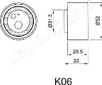 Japanparts BE-K06 - Natezač, zupčasti remen  www.molydon.hr