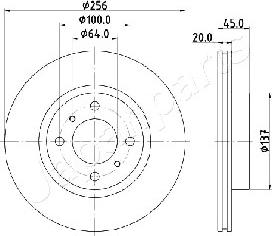 Japanparts DI-551 - Kočioni disk www.molydon.hr