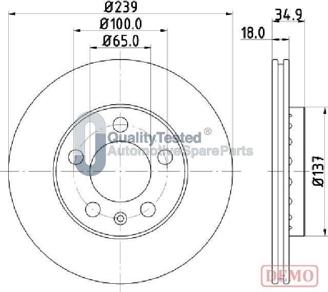 Japanparts DI0945JM - Kočioni disk www.molydon.hr