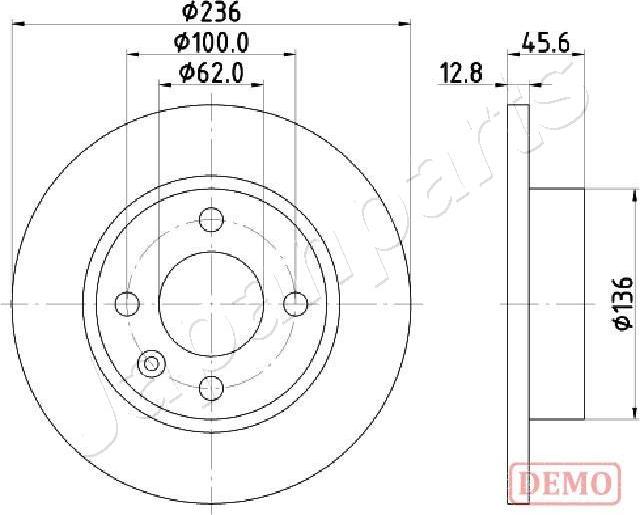 Japanparts DI-0946C - Kočioni disk www.molydon.hr