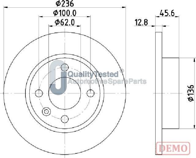 Japanparts DI0946JM - Kočioni disk www.molydon.hr